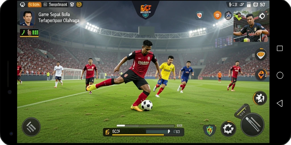 Gameplay menarik dalam 6CF dengan grafis sepak bola yang menakjubkan.