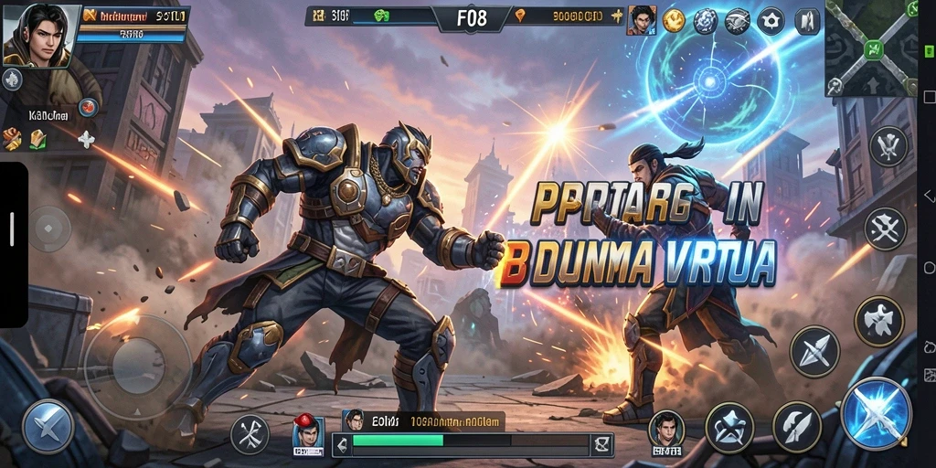 Tampilan gameplay F08 yang menegangkan dalam pertarungan antar karakter.