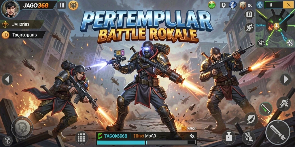 Tampilan gameplay JAGO368 yang memukau dari pertempuran intens Battle Royale.