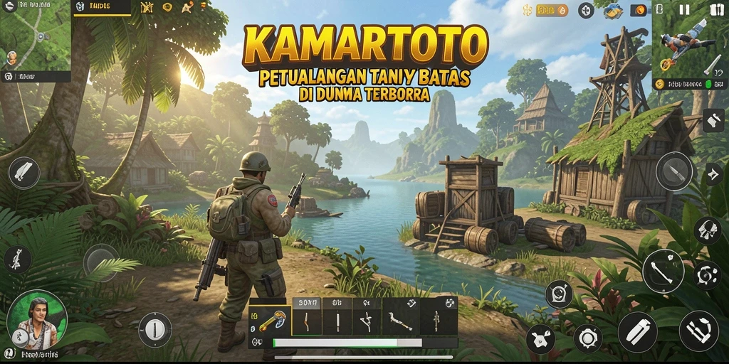 Tangkapan layar gameplay KAMARTOTO menunjukkan petualangan seru di dunia terbuka.