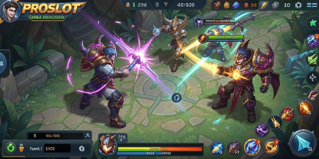 Tampilan gameplay seru dalam <strong>PROSLOT</strong> saat pertarungan berlangsung.