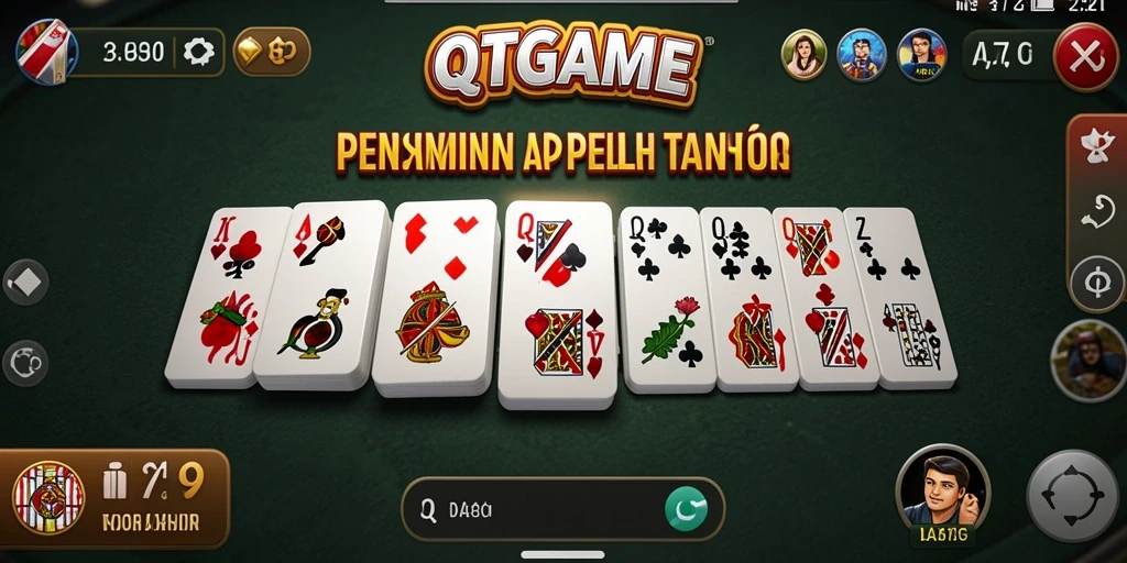 Screenshot gameplay QTGAME menampilkan serunya permainan Domino.