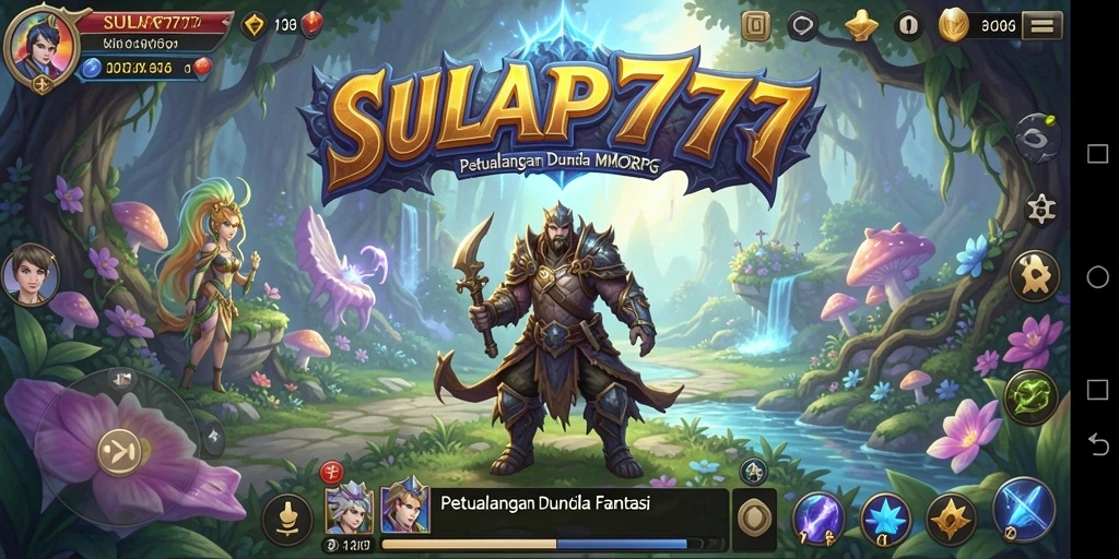 Screenshot gameplay SULAP777 menampilkan pertarungan seru di dunia fantasi.