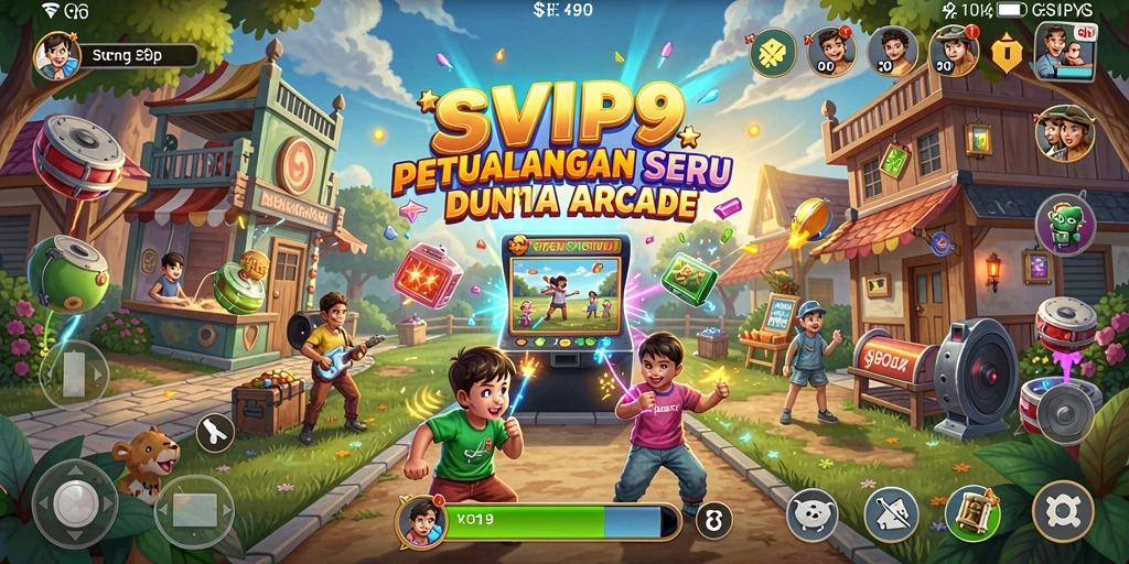Screenshot gameplay SVIP9 menampilkan aksi seru dan tantangan dalam level arcade.