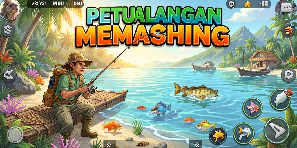 Tangkapan ikan yang menakjubkan dalam gameplay V21.