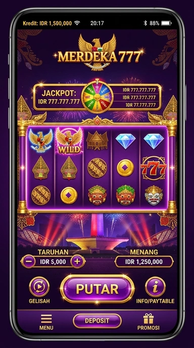 Screenshot fitur keamanan aplikasi merdeka777.